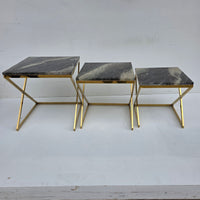 Square Nested Tables Marble Top