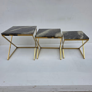 Square Nested Tables Marble Top