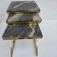 Square Nested Tables Marble Top
