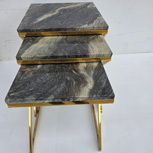 Square Nested Tables Marble Top