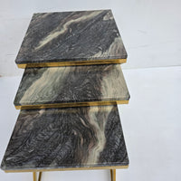 Square Nested Tables Marble Top