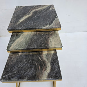 Square Nested Tables Marble Top