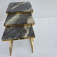Square Nested Tables Marble Top