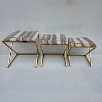 Square Nested Tables Marble Top