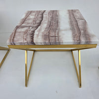 Square Nested Tables Marble Top