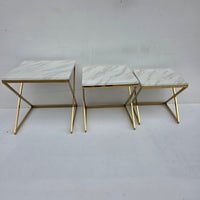 Square Nested Tables Marble Top
