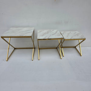 Square Nested Tables Marble Top