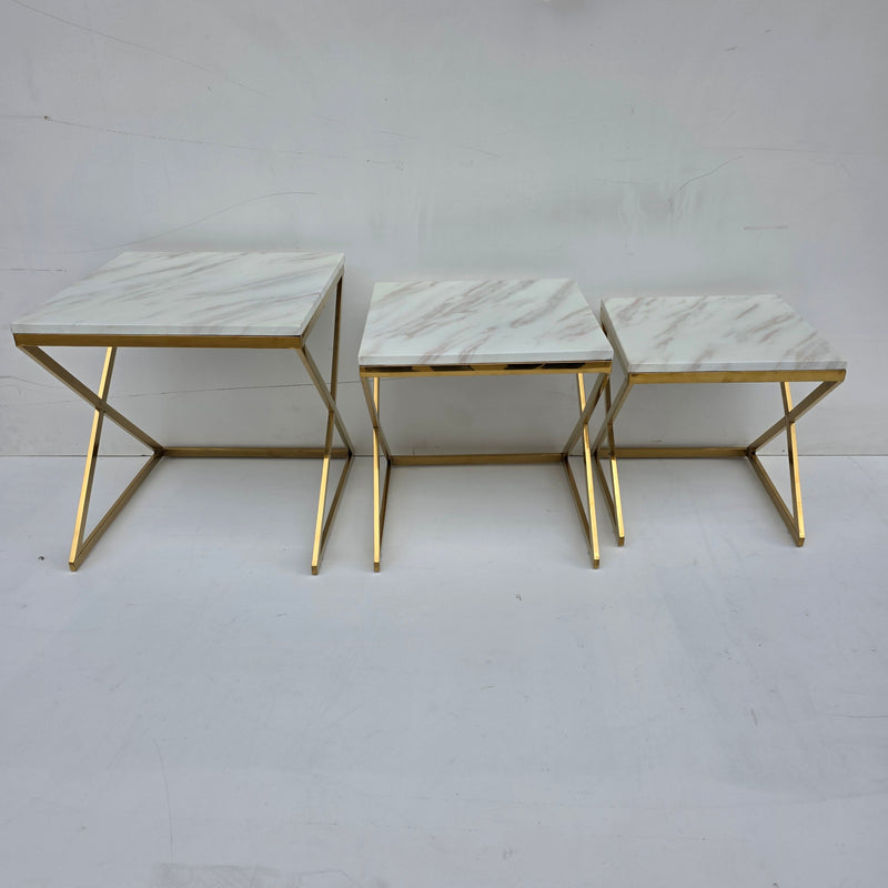 Square Nested Tables Marble Top
