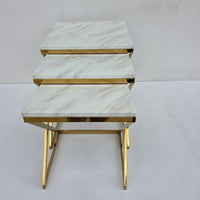 Square Nested Tables Marble Top