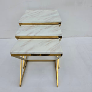 Square Nested Tables Marble Top