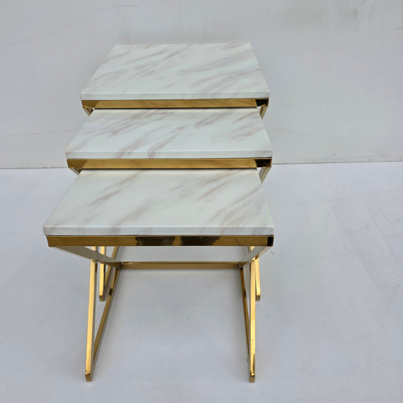 Square Nested Tables Marble Top
