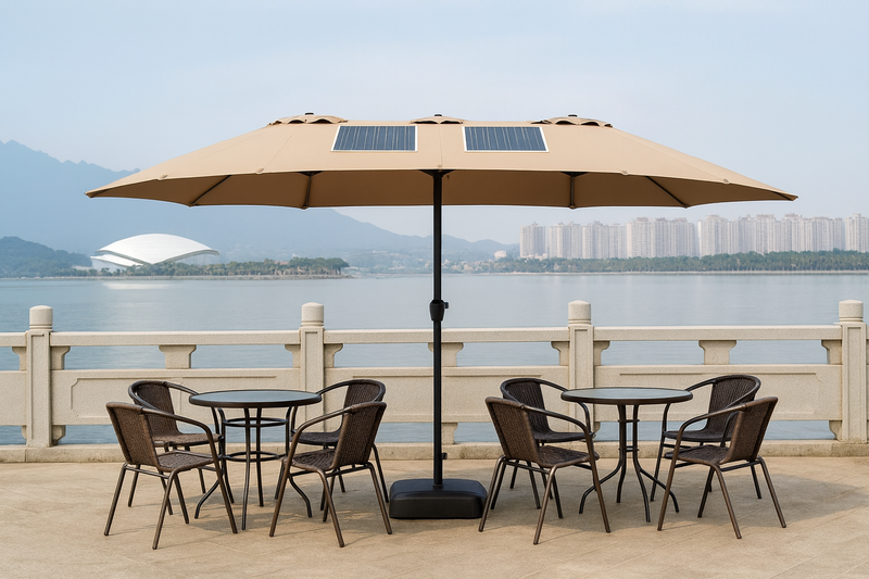 Double sided umbrella