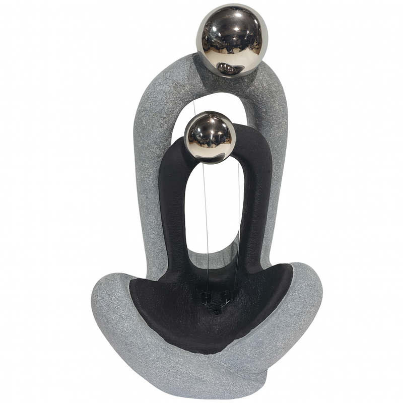 Meditating Couple Water Fountain