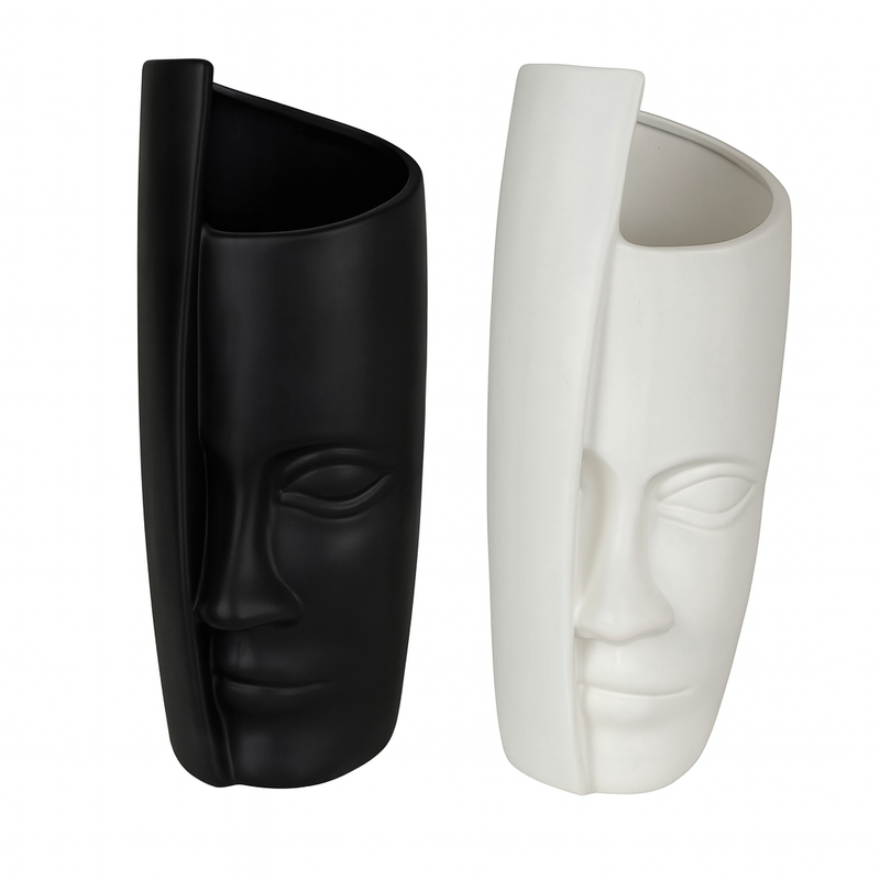 Dual Serenity Face Vases