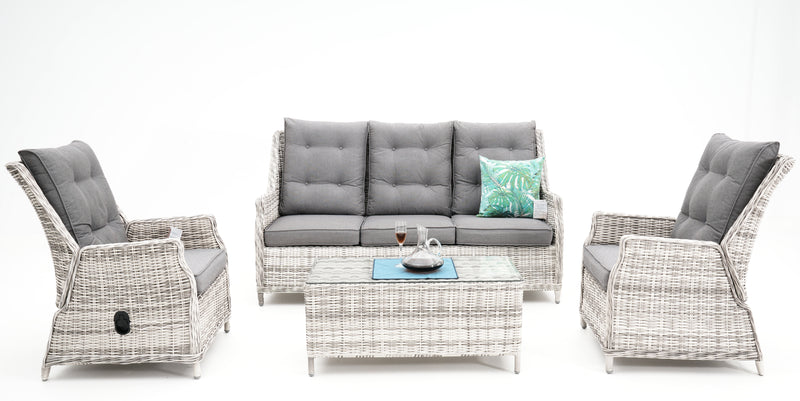 Swiss Wicker Lounge (Three Colors,4 pce and 6 pce versions)