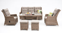 Swiss Wicker Lounge (Three Colors,4 pce and 6 pce versions)