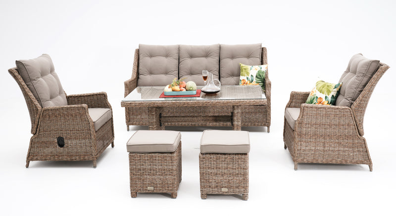 Swiss Wicker Lounge (Three Colors,4 pce and 6 pce versions)