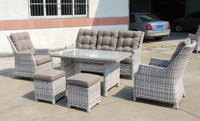 Swiss Wicker Lounge (Three Colors,4 pce and 6 pce versions)