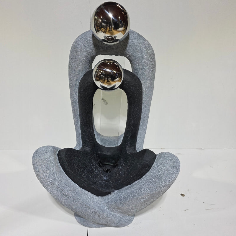 Meditating Couple Water Fountain