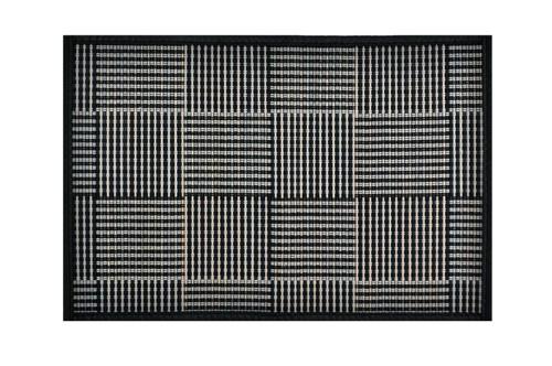 Placemat Black with Grey Square Pattern - Cozy Indoor Outdoor Furniture 