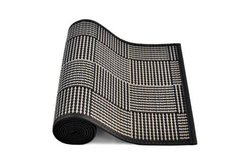 Runner Black with Grey Square Pattern - Cozy Indoor Outdoor Furniture 