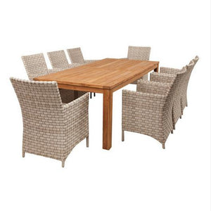 9PCE Belmont and Owen Dining - Cozy Indoor Outdoor Furniture 