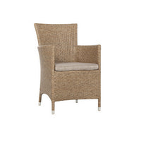 Chevron Wicker Dining Chair - Cozy Indoor Outdoor Furniture 