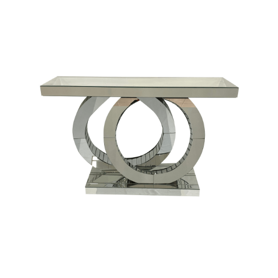 Spherics-console-mirror-hallway-table-circular-glass