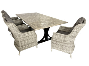 9PCE Pompeii & San Jose Dining Setting - Cozy Indoor Outdoor Furniture 