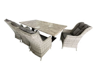 9PCE Pompeii & San Jose Dining Setting - Cozy Indoor Outdoor Furniture 