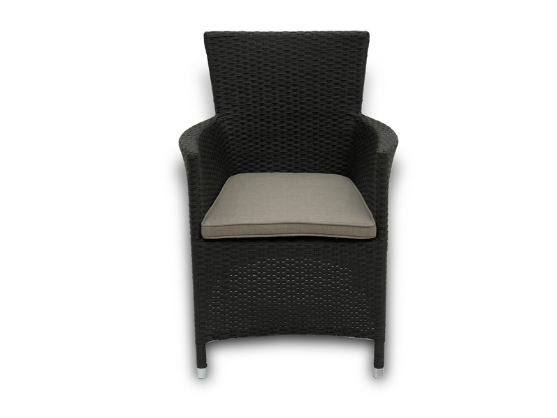 Chevron Wicker Dining Chair - Cozy Indoor Outdoor Furniture 