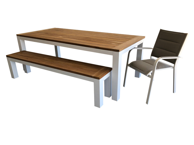 Sense Bench Dining Setting - Cozy Indoor Outdoor Furniture 