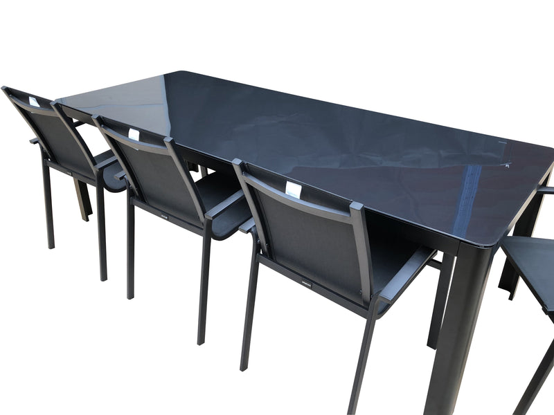 9PCE Sunrise and Pandora Dining Setting - Cozy Indoor Outdoor Furniture 