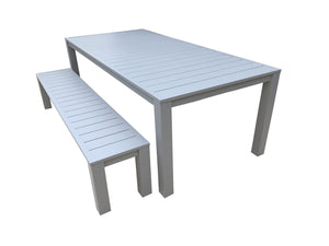 3PCE Como Bench Dining Setting - Cozy Indoor Outdoor Furniture 