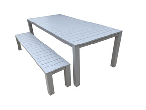 3PCE Como Bench Dining Setting - Cozy Indoor Outdoor Furniture 
