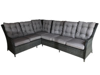 Swiss Corner Lounge - Cozy Indoor Outdoor Furniture cozy-furniture-outdoor-wicker-lounges-swiss-6-piece-castle-grey