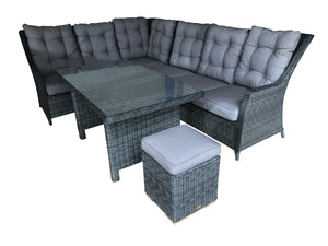 Swiss Corner Lounge - Cozy Indoor Outdoor Furniture cozy-furniture-outdoor-wicker-lounges-swiss-6-piece-castle-grey