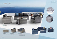 4PCE Miami Wicker Lounge Setting - Cozy Indoor Outdoor Furniture 