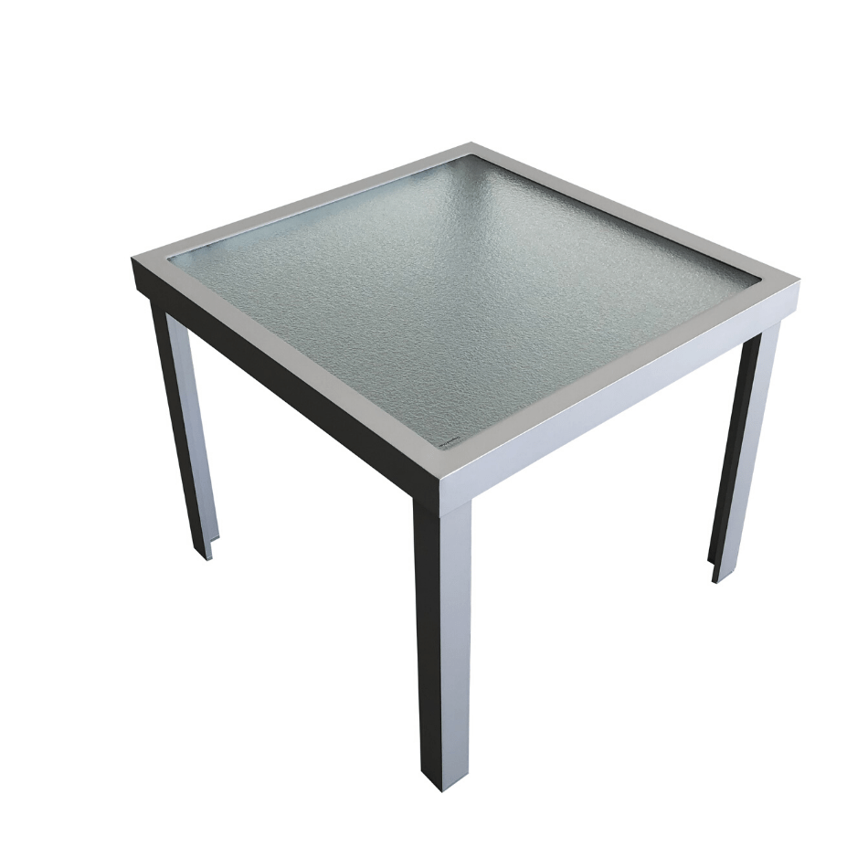Bergen Coffee Table Silver 0.55m SQ - Cozy Indoor Outdoor Furniture 