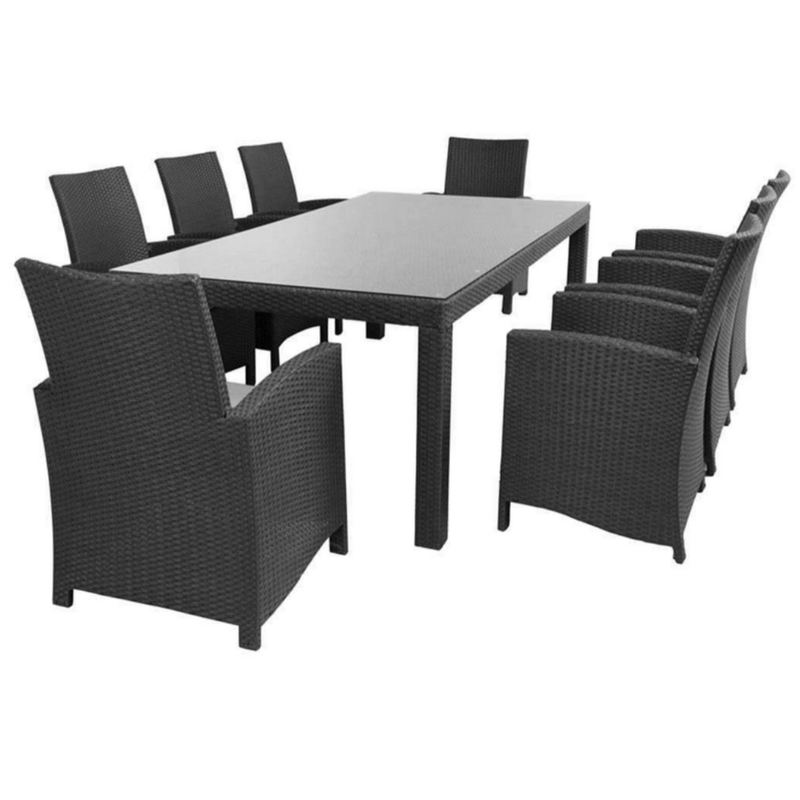 9PCE Stanley & Mirage Dining Setting - Cozy Indoor Outdoor Furniture 