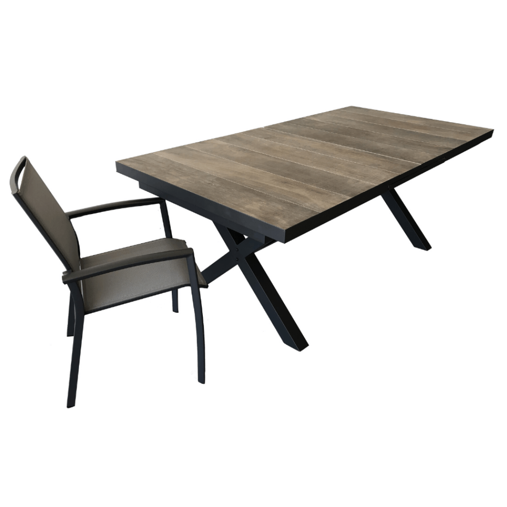 9PCE Roma Extension Dining Setting - Cozy Indoor Outdoor Furniture 