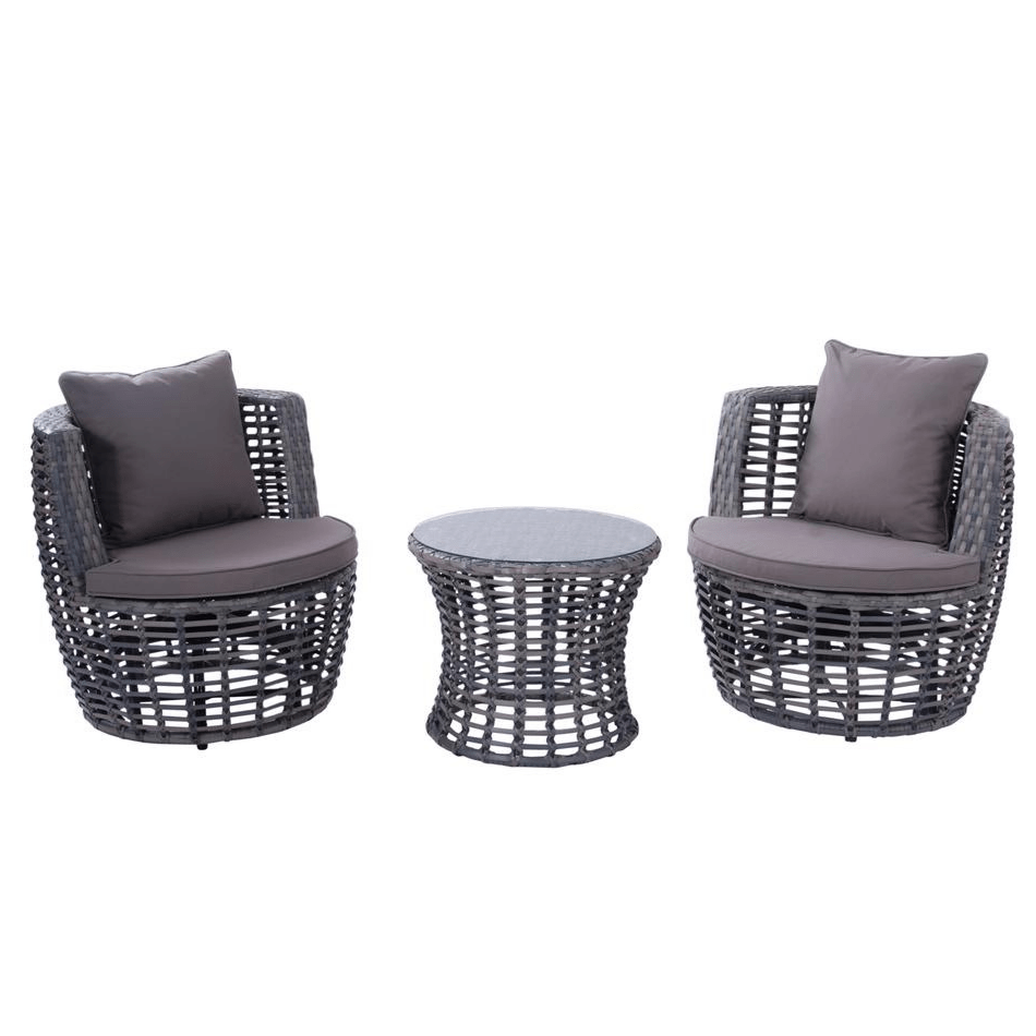 Lorenzo 3 Piece Swivel - Cozy Indoor Outdoor Furniture 