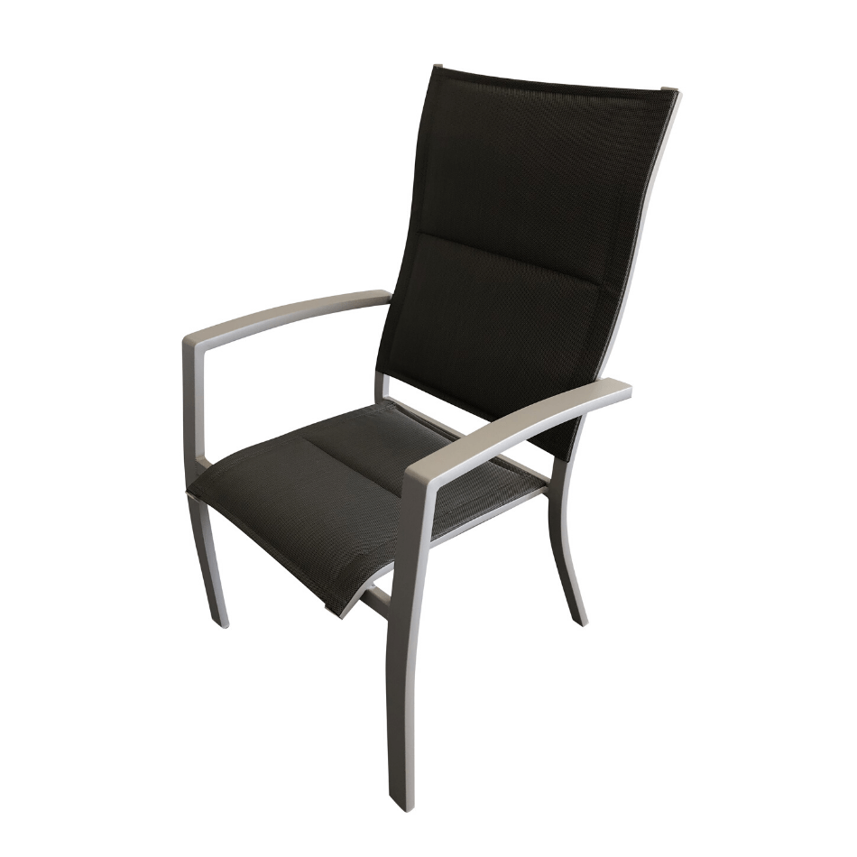 Pesaro Padded Sling Dining Chair - Cozy Indoor Outdoor Furniture 