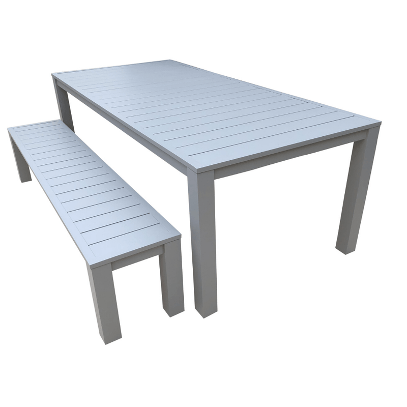 3PCE Como Bench Dining Setting - Cozy Indoor Outdoor Furniture 