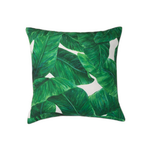 Musa Green Leaf Cushion 50x50cm - Cozy Indoor Outdoor Furniture 