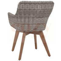 Colorado Wicker Teak Dining Chair - Cozy Indoor Outdoor Furniture 